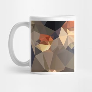 Cool Black Blue Brown Abstract Low Polygon Background Mug